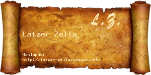 Latzer Zella névjegykártya